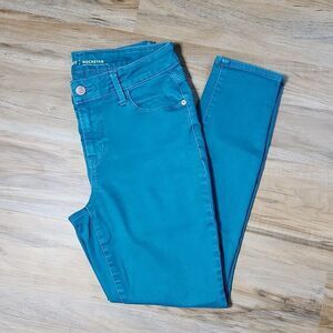 🔹️Old Navy Teal Stretchy Mid Rise Rockstar Jeans Size 6/28